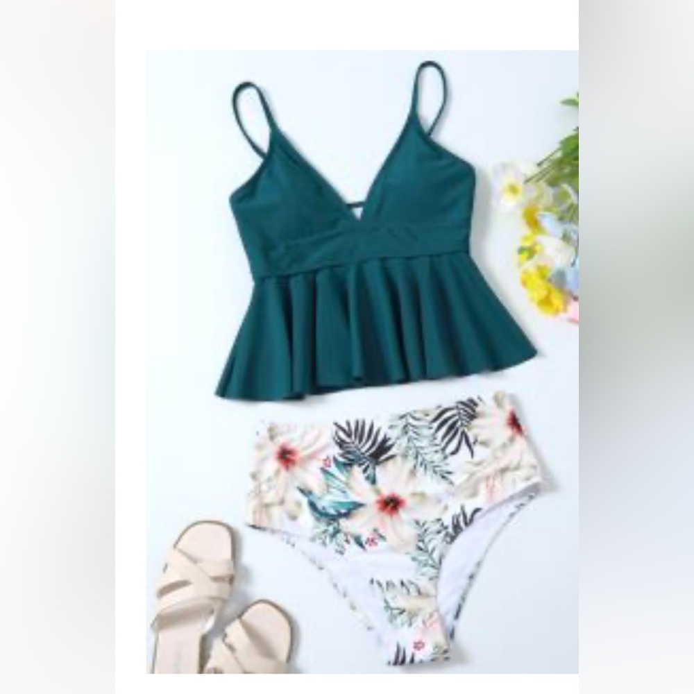 High waisted two piece swimsuit